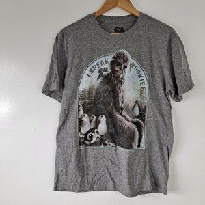 Star Wars Chewbacca I Speak Wookiee Gray Tshirt Unisex Adult M